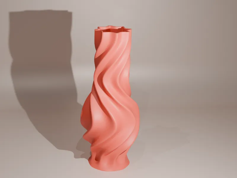 Wave pattern vase