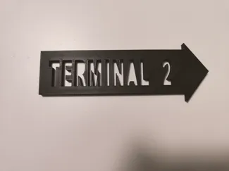 Cartellino TERMINAL 2 