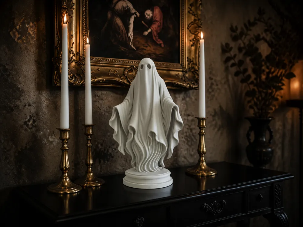 Figura decorativa: Halloween Ghost Sculpture. Referencia del modelo original.