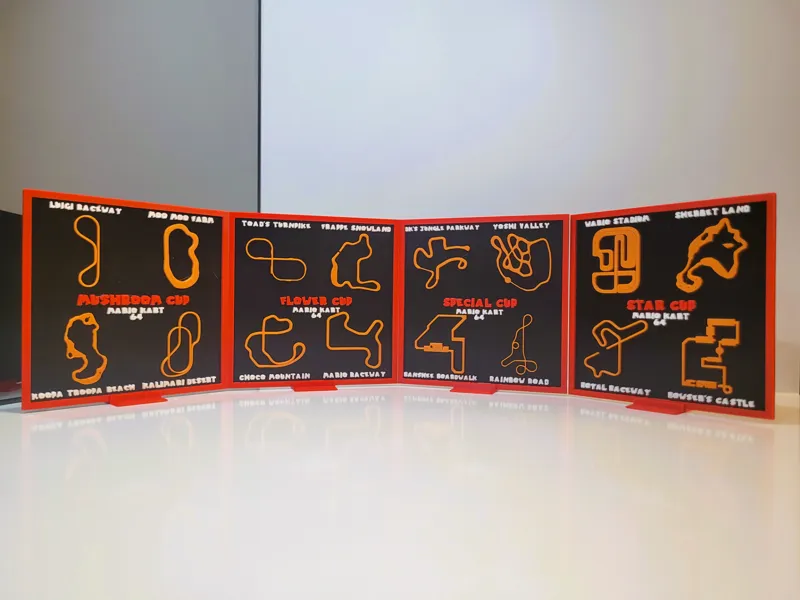 Mario Kart Tracks Display - N64 Maps Per Cup