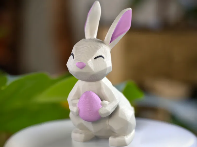 Cute Easter Bunny with egg figurine AMS