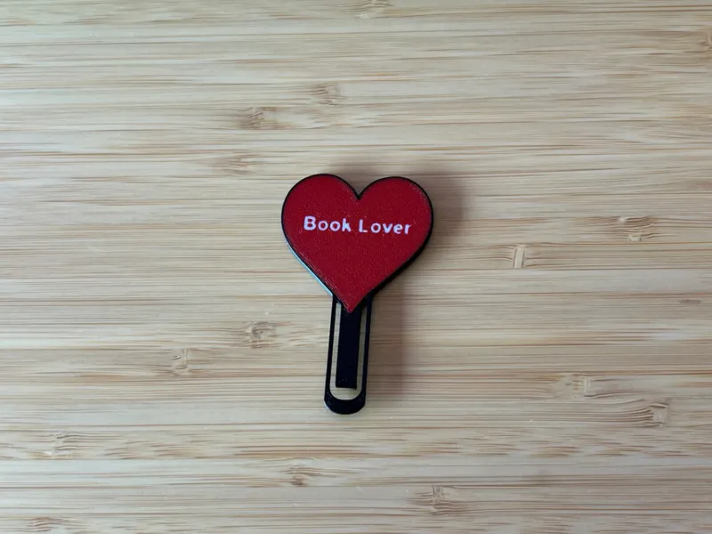 Lesezeichen Book Lover Herzform