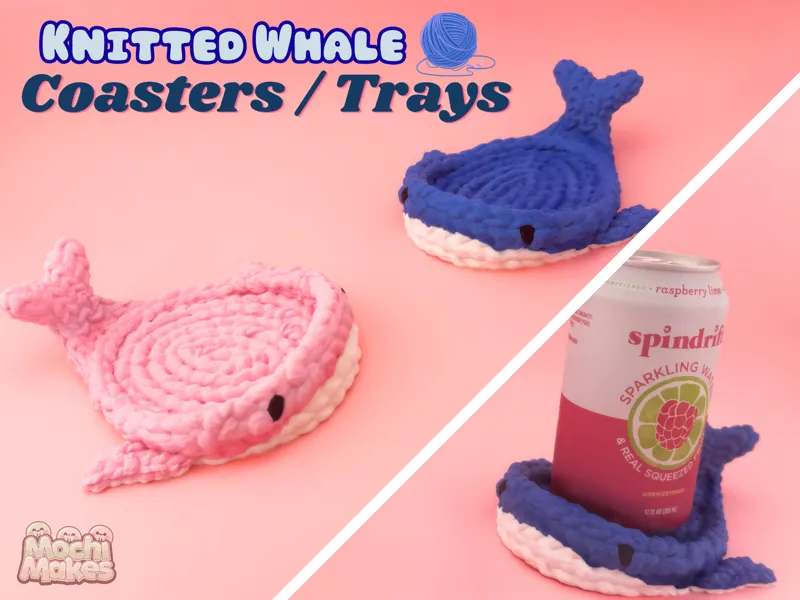 Knitted Whale Coaster/Tray!
