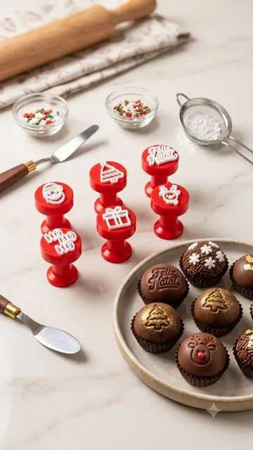 Modelo para impresión 3D: Kit Carimbos para Doces brigadeiro Natal — vista de referencia 3