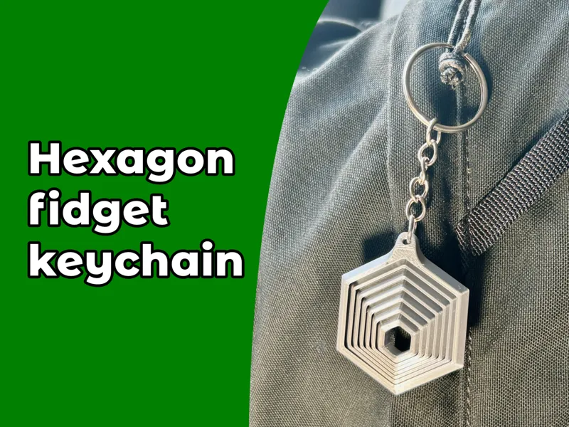 Hexagon Fidget Keychain - Simple & Satisfying