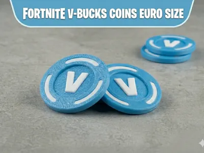 Fortnite V-Bucks Euro coins size
