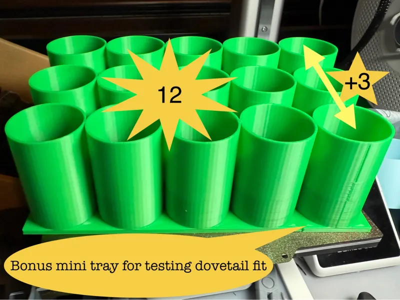 Small Paint holder with dovetail joint - A1M 12+3