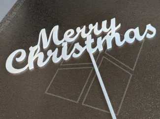 Merry Christmas cake topper decoration
