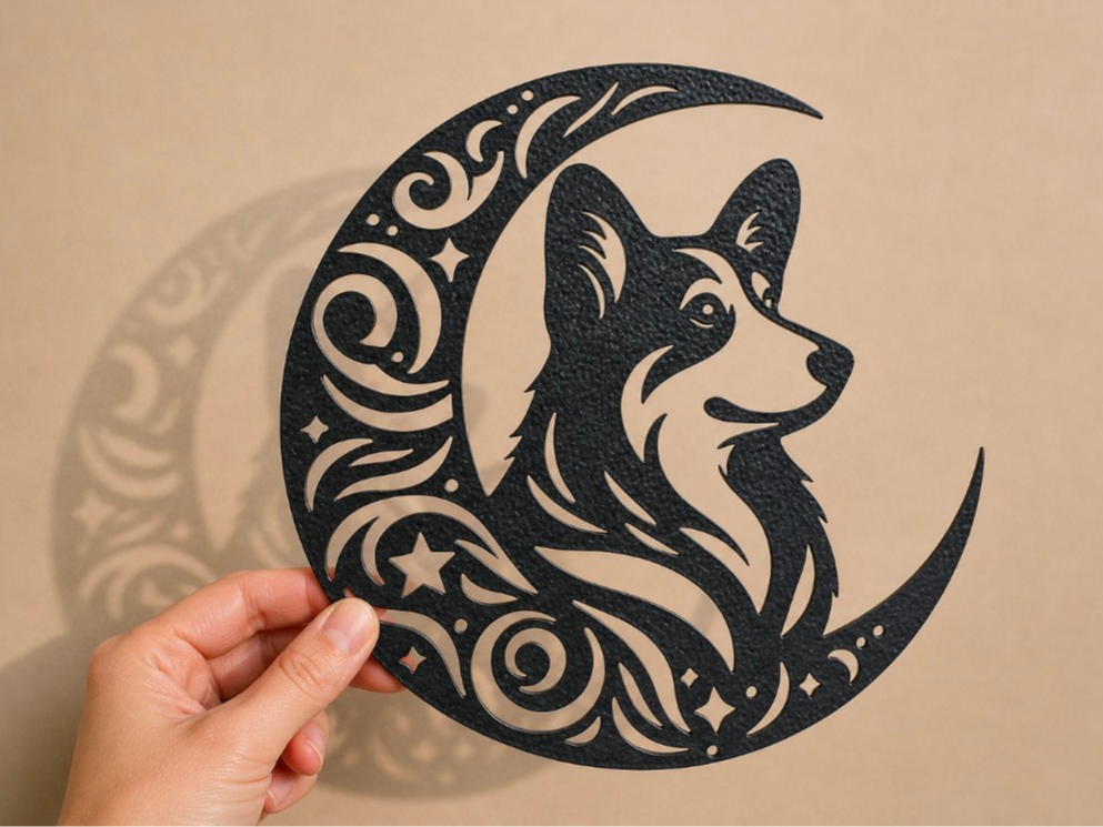 Wolf Moon Wall Art – Silhouette 