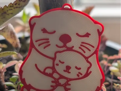 Mothers Day Keychain - Otters