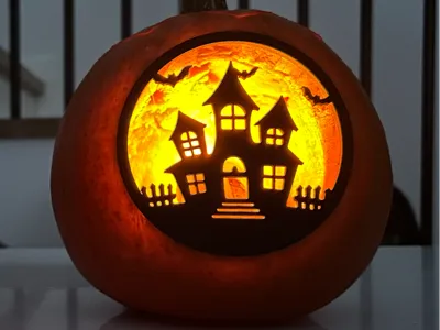 Halloween pumpkin house