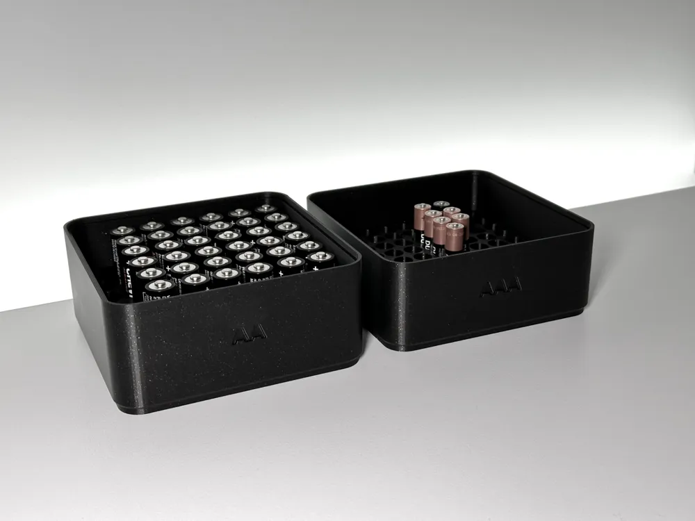 Aaa Battery Rack Stackable AA and AAA Battery Organisers by Jay - MakerWorld
