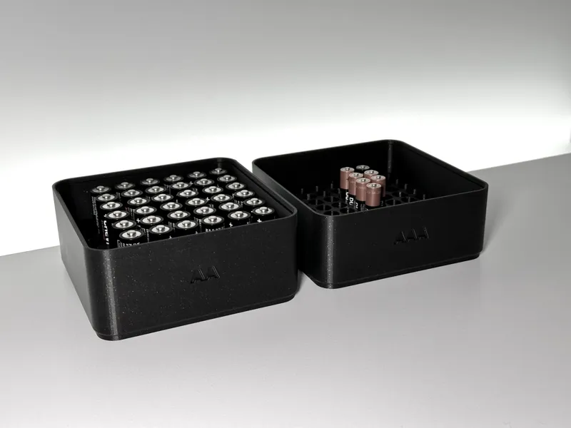 Stackable AA and AAA Battery Organisers