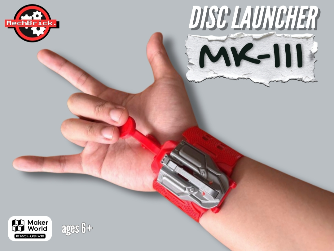Spidey Disc Launcher Mark-III (Quick-Eject) 3D model