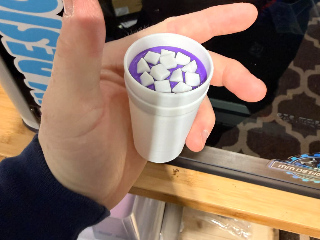 Pill Stash Container - Juicy Ice Lid Cup