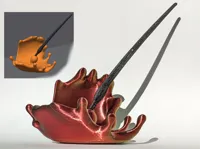 Brush in a Paint Splash