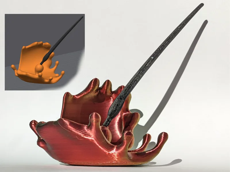 Statuette - Brush in a Paint Splash