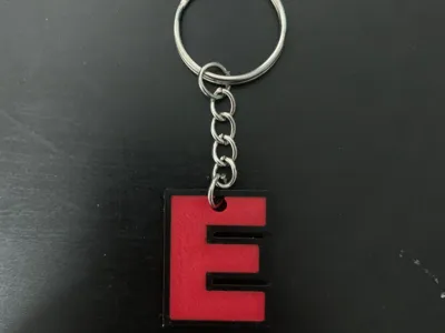 Letter E Keychain