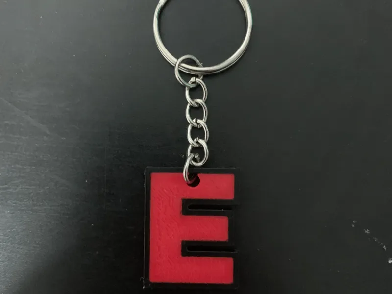 Letter E Keychain