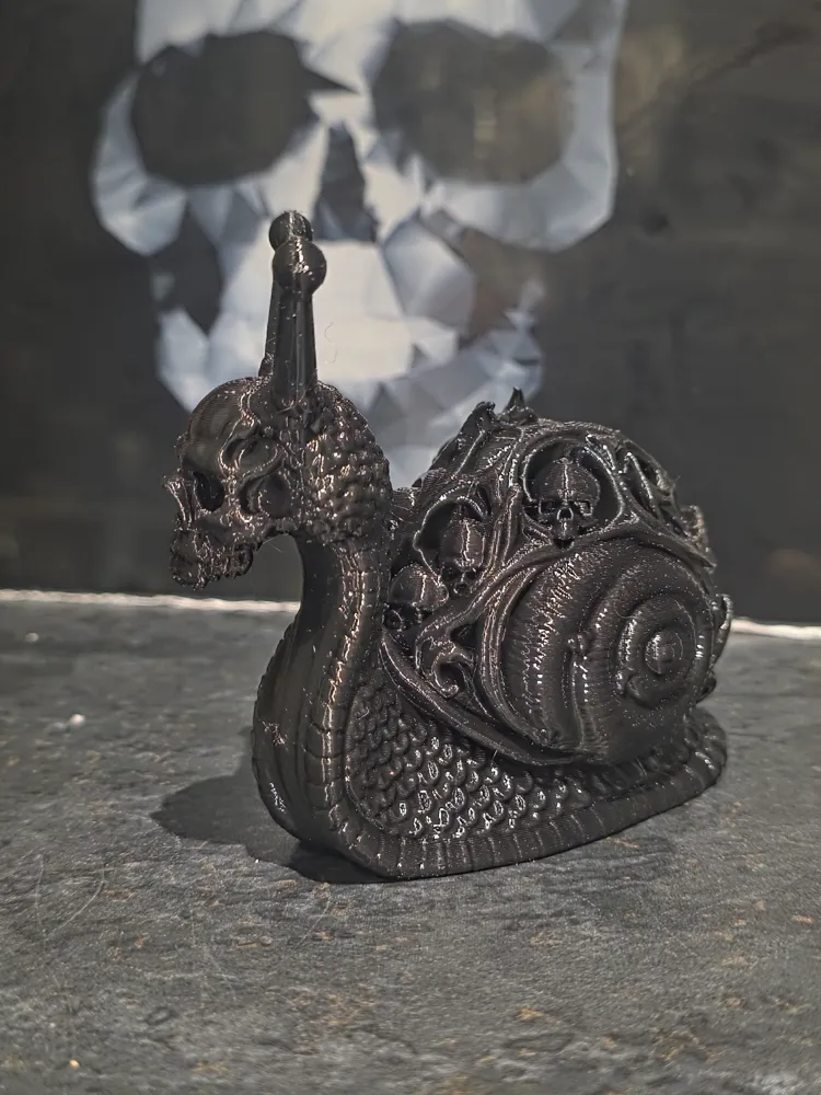 Snail Boost SHELLRAISER – Gothic Skull Snail - Free 3D Print Model - MakerWorld