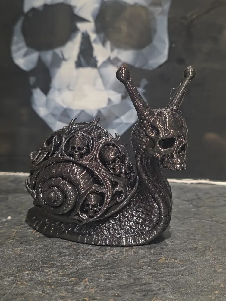 Snail Boost SHELLRAISER – Gothic Skull Snail - Free 3D Print Model - MakerWorld