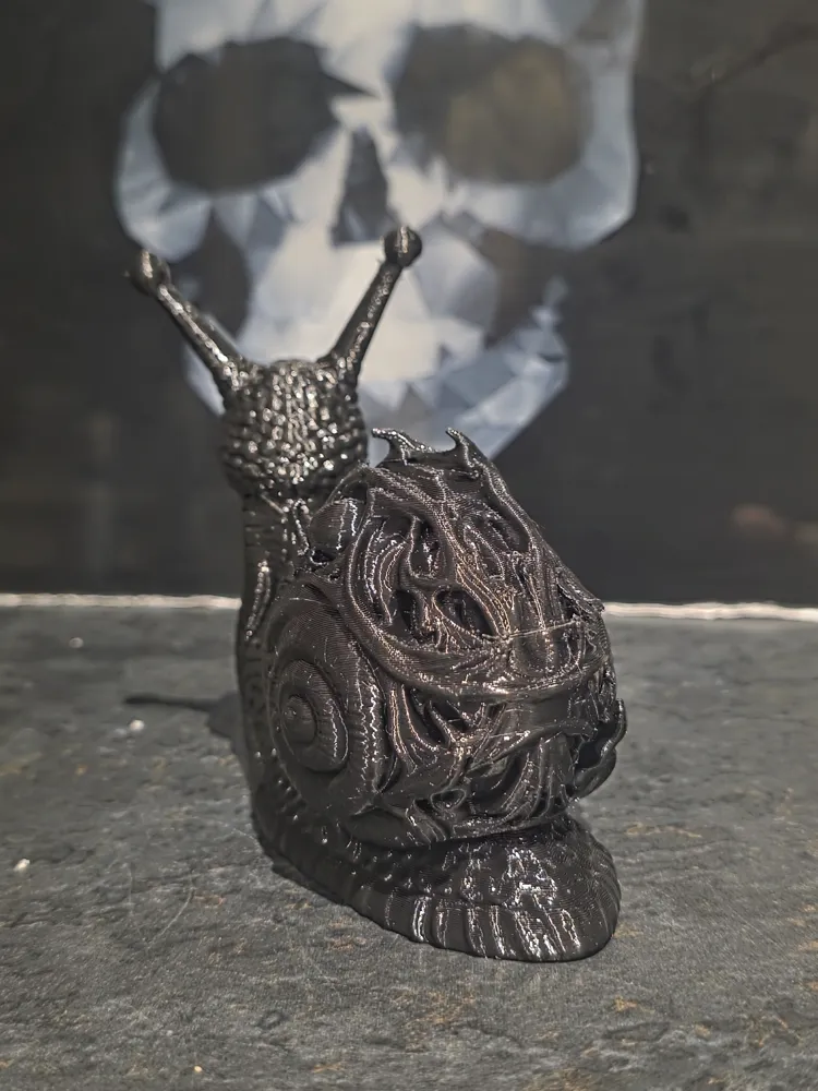Snail Boost SHELLRAISER – Gothic Skull Snail - Free 3D Print Model - MakerWorld