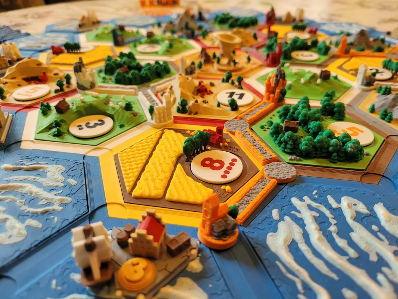 The Settlers of Catan 3D Board (Improved) view 3