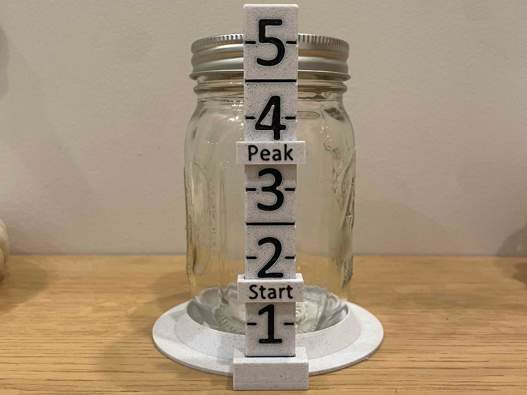 Sourdough Starter Mason Jar Meter - Quart & Pint 