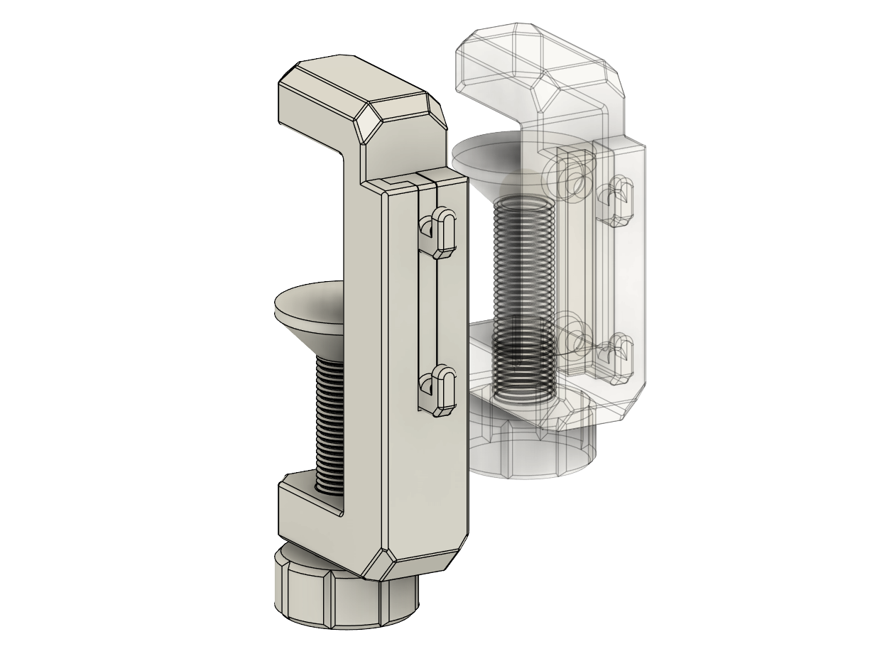 Miniatura 2 do modelo 3D 洞洞板桌边（下挂）夹具