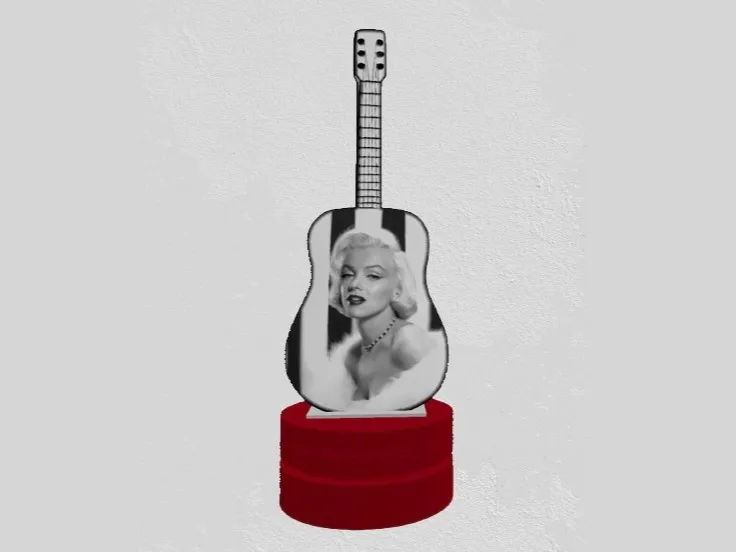 lithophanie guitare marilyn monroe