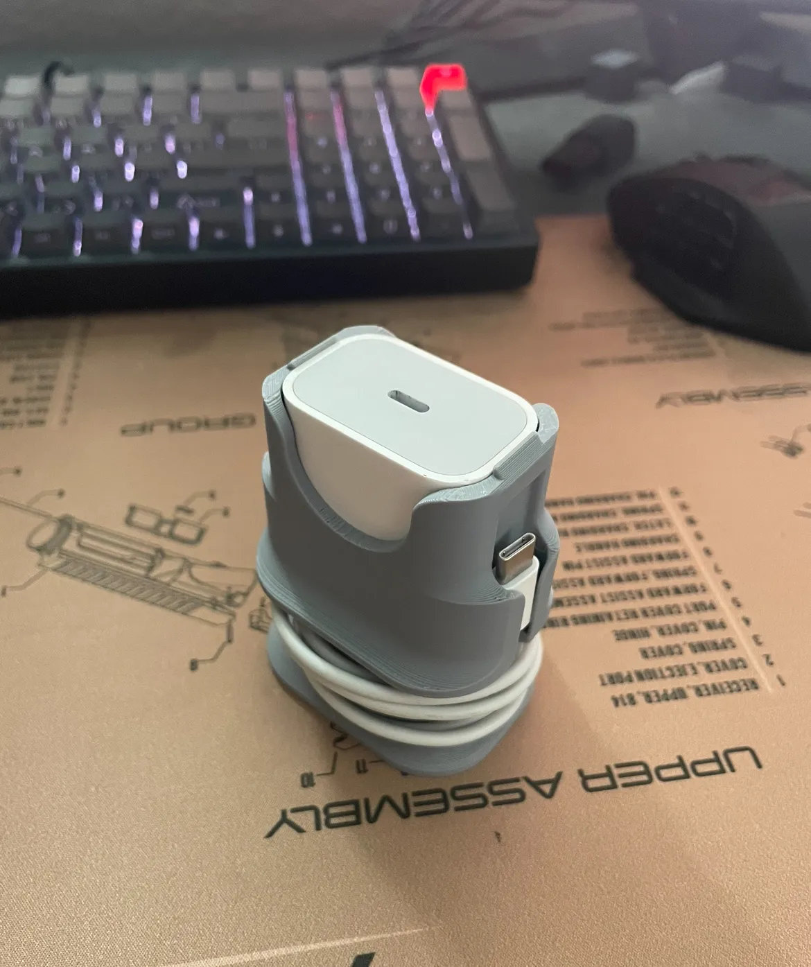 Brick Buddy | Apple 20W USBC Adapter Charger Caddy view 3