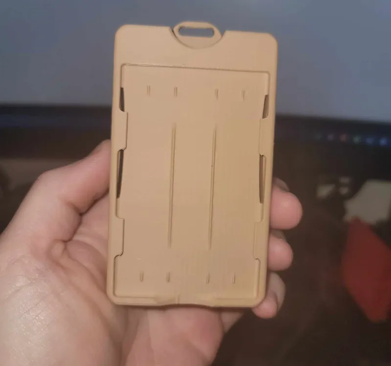 Cascade Wallet remix for multiple IDs with exterior Badge Holder for RFID
