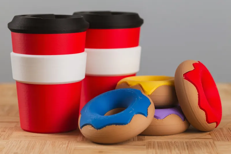 Mini Donuts and Coffee Cup