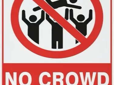 No crowd surfing sign