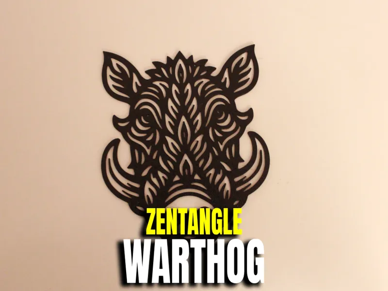 Zentangle Warthog | Wall art