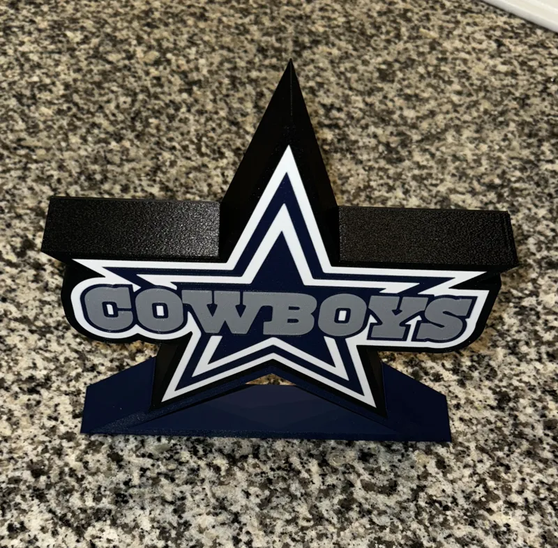 Dallas Cowboys Lamp Light Box LED Sign With Stand