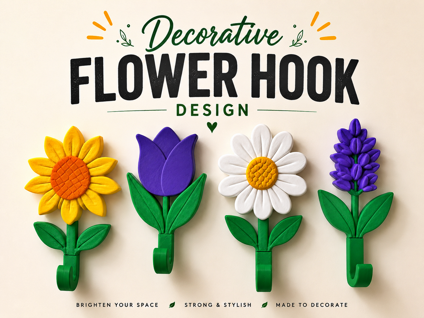 Decorative Flower Hook Collection | Cute Hooks