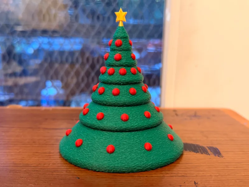 Minimalist Christmas Tree with Star and Ornaments