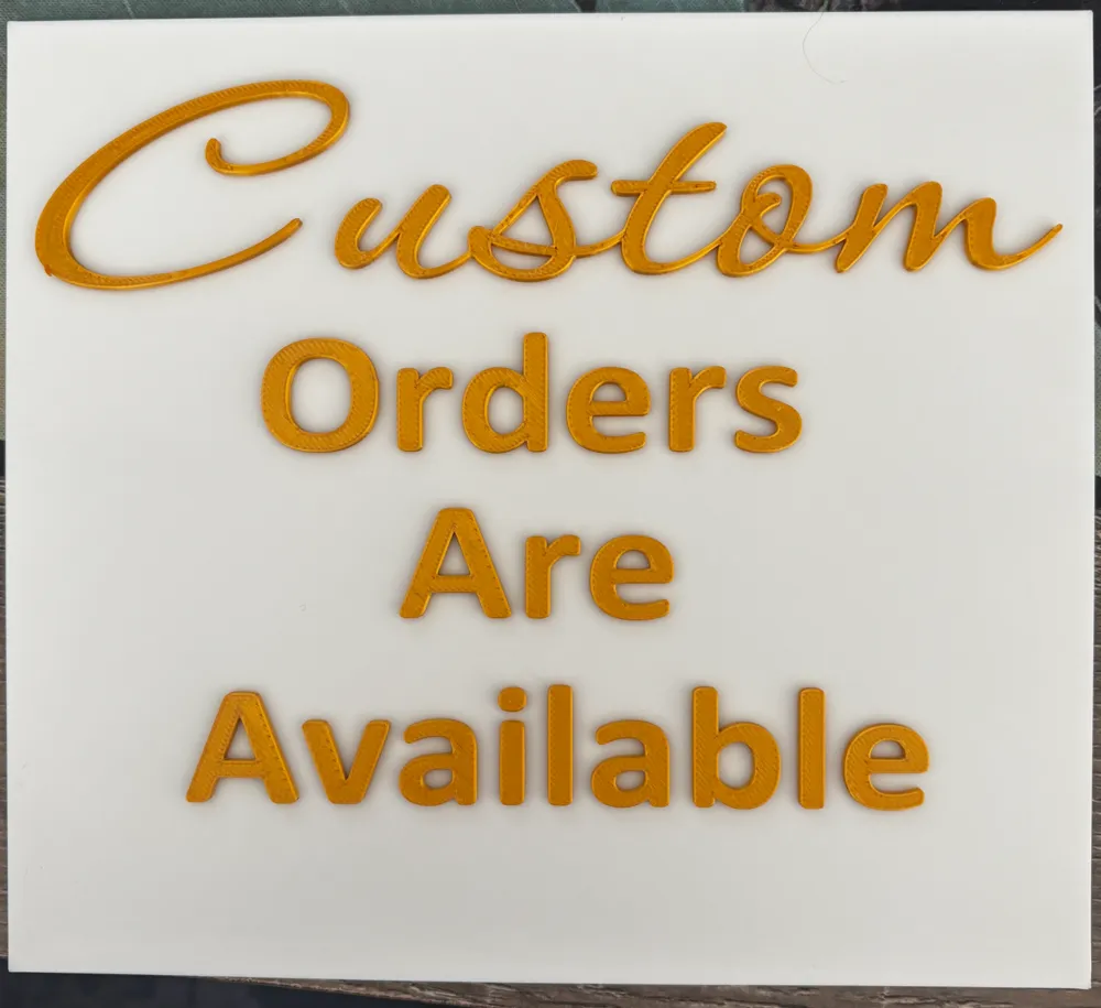 Custom Order Sign - Free 3D Print Model - MakerWorld
