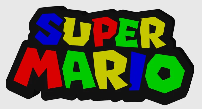 Super Mario Logo Lamp LED Lightbox
