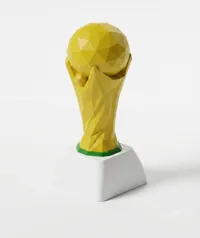 Colored Trophy - White Stem
