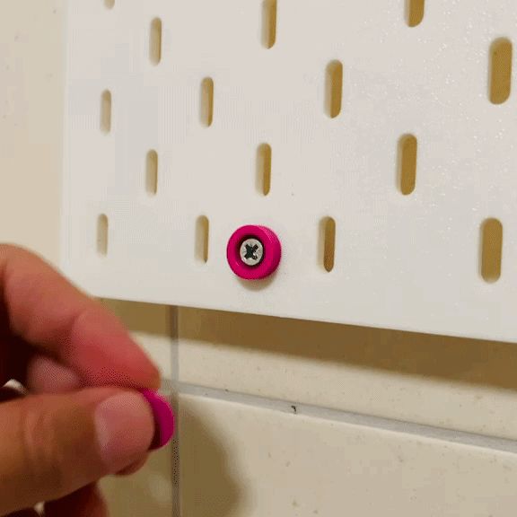 IKEA Skadis Wall Mounting Kit with Decorative Caps
