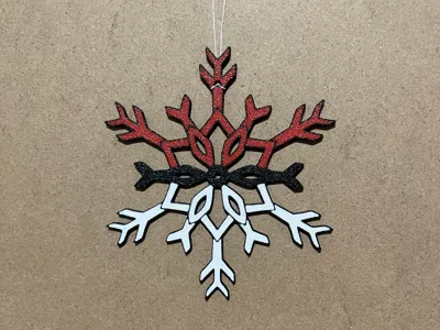 Pokeball Snowflake Ornament