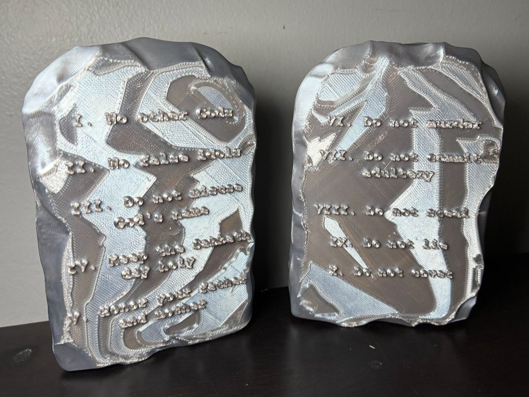 The Ten Commandments - Ancient Stone Tablet Set