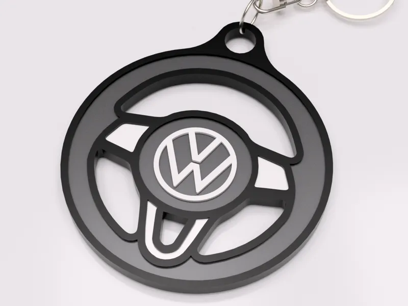Volkswagen Steering Wheel Keychain