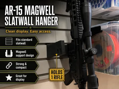 AR-15 Magwell Slatwall Firearm Hanger