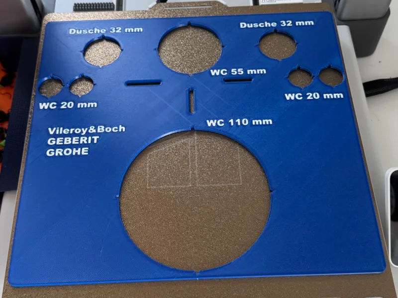 Bohrschablone für Badezimmer