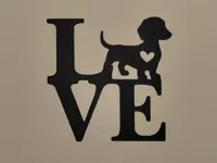 Décoration murale teckel « love » — photo 2