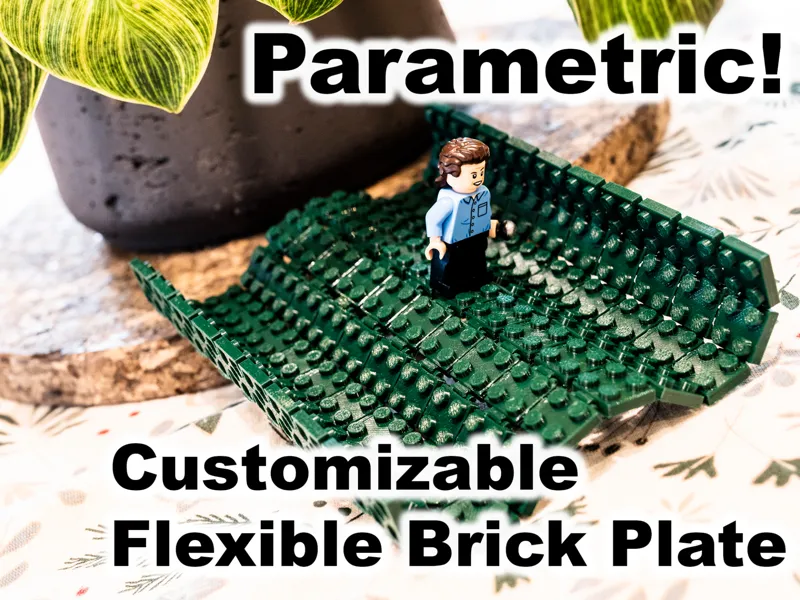 Brick Flexible Parametric Plate - choose your size