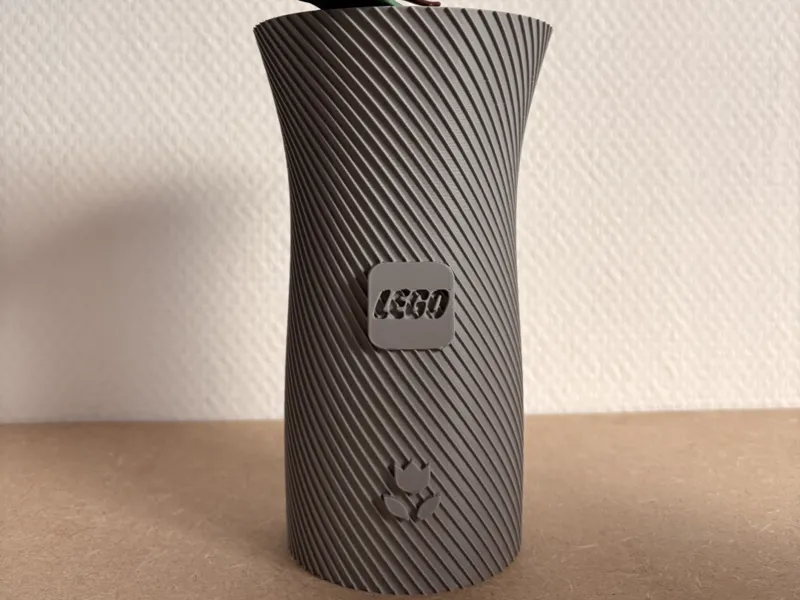 Botanical vase with bricks logo fits A1 MINI